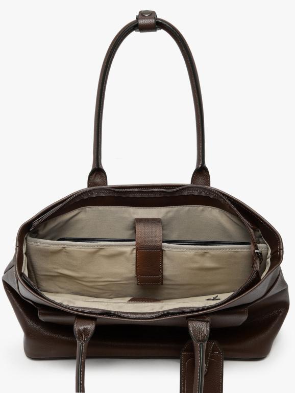 3-compartment messenger bag with 15" laptop sleeve FLANDRES