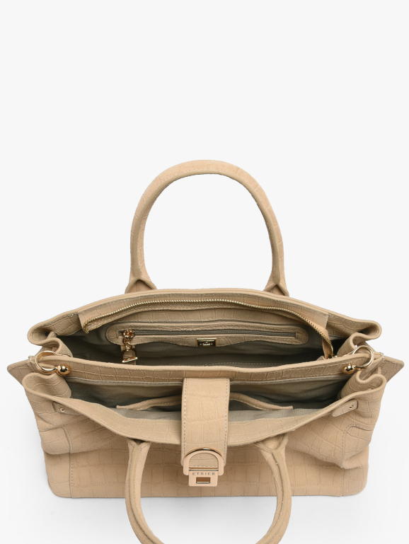 Sac porté main M EQUESTRE CROCO