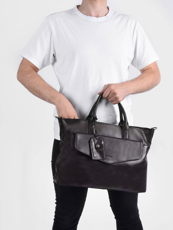 3-compartment business bag  with 15" laptop sleeve FLANDRES