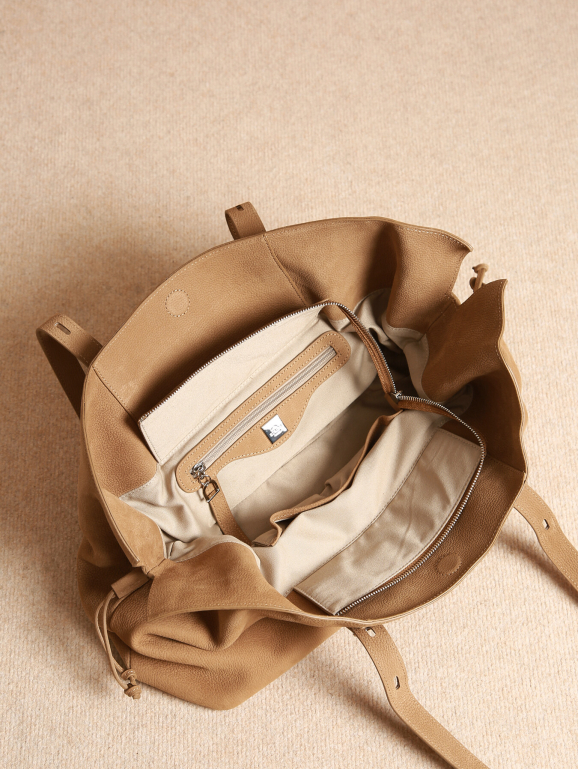 Sac porté épaule A4 CAVALIER NUBUCK