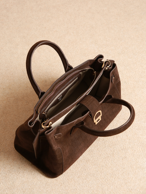 Sac porté main M EQUESTRE CROCO