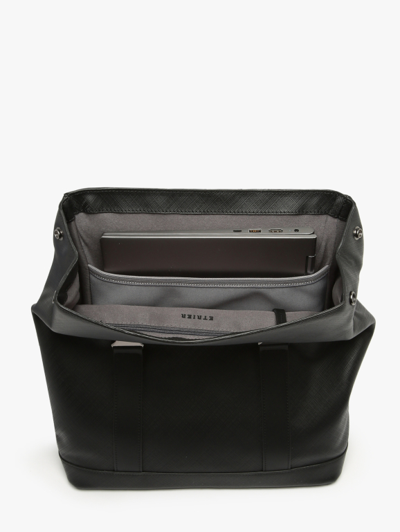 1 compartment business bag with 15" laptop sleeve FLECHE